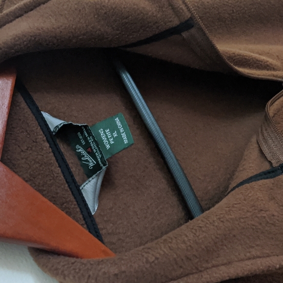 Woolrich Brown Fleece Vest Sz PXL - Picture 2 of 7